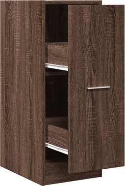vidaXL - Apothekerskast - 30x41x77,5 - cm - bewerkt - hout - bruin - eikenkleurig
