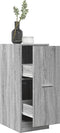 vidaXL - Apothekerskast - 30x41x77,5 - cm - bewerkt - hout - grijs - sonoma - eiken