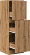 vidaXL - Apothekerskast - 40x41x118 - cm - bewerkt - hout - artisanaal - eikenkleur