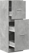 vidaXL - Apothekerskast - 40x41x118 - cm - bewerkt - hout - betongrijs