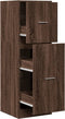 vidaXL - Apothekerskast - 40x41x118 - cm - bewerkt - hout - bruin - eikenkleurig