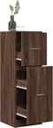 vidaXL - Apothekerskast - 40x41x118 - cm - bewerkt - hout - bruin - eikenkleurig