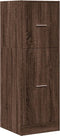 vidaXL - Apothekerskast - 40x41x118 - cm - bewerkt - hout - bruin - eikenkleurig