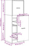 vidaXL - Apothekerskast - 40x41x118 - cm - bewerkt - hout - gerookt - eikenkleurig