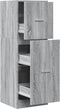 vidaXL - Apothekerskast - 40x41x118 - cm - bewerkt - hout - grijs - sonoma - eiken