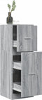 vidaXL - Apothekerskast - 40x41x118 - cm - bewerkt - hout - grijs - sonoma - eiken