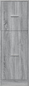 vidaXL - Apothekerskast - 40x41x118 - cm - bewerkt - hout - grijs - sonoma - eiken