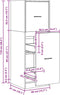 vidaXL - Apothekerskast - 40x41x118 - cm - bewerkt - hout - oud - houtkleurig