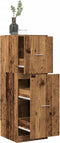 vidaXL - Apothekerskast - 40x41x118 - cm - bewerkt - hout - oud - houtkleurig