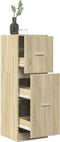 vidaXL - Apothekerskast - 40x41x118 - cm - bewerkt - hout - sonoma - eikenkleurig