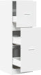 vidaXL - Apothekerskast - 40x41x118 - cm - bewerkt - hout - wit