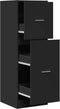 vidaXL - Apothekerskast - 40x41x118 - cm - bewerkt - hout - zwart
