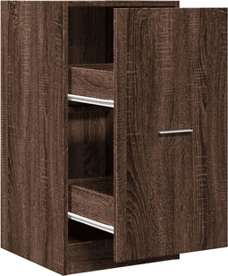 vidaXL - Apothekerskast - 40x41x77,5 - cm - bewerkt - hout - bruin - eikenkleurig