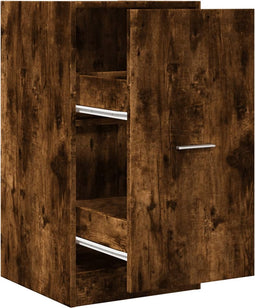 vidaXL - Apothekerskast - 40x41x77,5 - cm - bewerkt - hout - gerookt - eikenkleurig