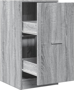 vidaXL - Apothekerskast - 40x41x77,5 - cm - bewerkt - hout - grijs - sonoma - eiken