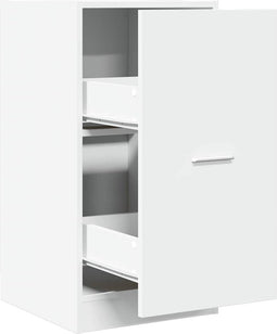 vidaXL - Apothekerskast - 40x41x77,5 - cm - bewerkt - hout - wit