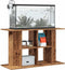 vidaXL - Aquariumstandaard - 100x40x60 - cm - bewerkt - hout - oud - houtkleurig