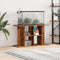 vidaXL - Aquariumstandaard - 100x40x60 - cm - bewerkt - hout - oud - houtkleurig