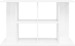 vidaXL - Aquariumstandaard - 100x40x60 - cm - bewerkt - hout - hoogglans - wit