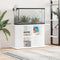 vidaXL - Aquariumstandaard - 100x40x60 - cm - bewerkt - hout - hoogglans - wit