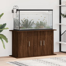 vidaXL - Aquariumstandaard - 101x41x58 - cm - bewerkt - hout - bruin - eikenkleur