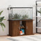 vidaXL - Aquariumstandaard - 101x41x58 - cm - bewerkt - hout - bruin - eikenkleur