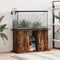 vidaXL - Aquariumstandaard - 101x41x58 - cm - bewerkt - hout - gerookt - eikenkleur