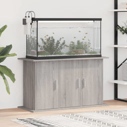 vidaXL - Aquariumstandaard - 101x41x58 - cm - bewerkt - hout - grijs - sonoma - eiken