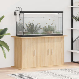 vidaXL - Aquariumstandaard - 101x41x58 - cm - bewerkt - hout - sonoma - eikenkleurig