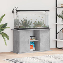 vidaXL - Aquariumstandaard - 101x41x58 - cm - bewerkt - hout - betongrijs