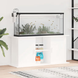vidaXL - Aquariumstandaard - 121x41x58 - cm - bewerkt - hout - wit