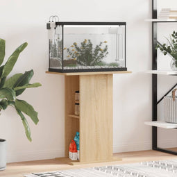 vidaXL - Aquariumstandaard - 60,5x36x72,5 - cm - bewerkt - hout - sonoma - eiken