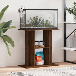vidaXL - Aquariumstandaard - 60x30x60 - cm - bewerkt - hout - bruin - eikenkleur