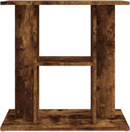 vidaXL - Aquariumstandaard - 60x30x60 - cm - bewerkt - hout - gerookt - eikenkleurig