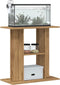 vidaXL - Aquariumstandaard - 60x30x60cm - bewerkt - hout - artisanaal - eikenkleur