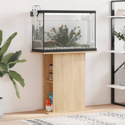 vidaXL - Aquariumstandaard - 75x36x72,5 - cm - bewerkt - hout - sonoma - eiken