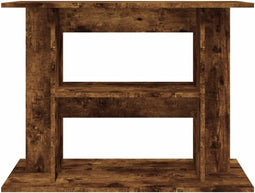 vidaXL - Aquariumstandaard - 80x35x60 - cm - bewerkt - hout - gerookt - eikenkleurig