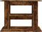 vidaXL - Aquariumstandaard - 80x35x60 - cm - bewerkt - hout - gerookt - eikenkleurig