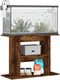 vidaXL - Aquariumstandaard - 80x35x60 - cm - bewerkt - hout - gerookt - eikenkleurig