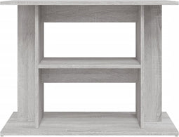 vidaXL - Aquariumstandaard - 80x35x60 - cm - bewerkt - hout - grijs - sonoma