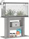 vidaXL - Aquariumstandaard - 80x35x60 - cm - bewerkt - hout - betongrijs