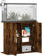 vidaXL - Aquariumstandaard - 81x36x73 - cm - bewerkt - hout - gerookt - eikenkleurig