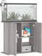 vidaXL - Aquariumstandaard - 81x36x73 - cm - bewerkt - hout - grijs - sonoma - eiken