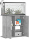 vidaXL - Aquariumstandaard - 81x36x73 - cm - bewerkt - hout - betongrijs