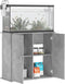 vidaXL - Aquariumstandaard - 81x36x73 - cm - bewerkt - hout - betongrijs