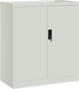 vidaXL - Archiefkast - 79x40x90 - cm - staal - lichtgrijs