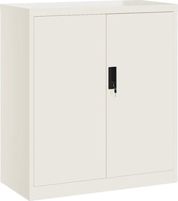 vidaXL - Archiefkast - 79x40x90 - cm - staal - wit