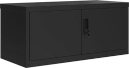 vidaXL - Archiefkast - 90x40x40 - cm - staal - zwart