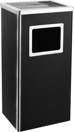 vidaXL - Asbak/prullenbak - Hotel - 45 - L - staal - zwart