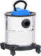 vidaXL Asstofzuiger met HEPA filter 1200 W 20 L roestvrij staal